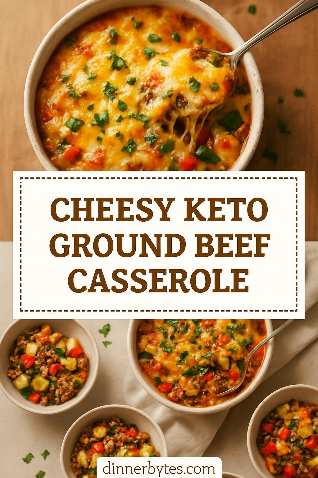 Cheesy Keto Ground Beef Casserole
