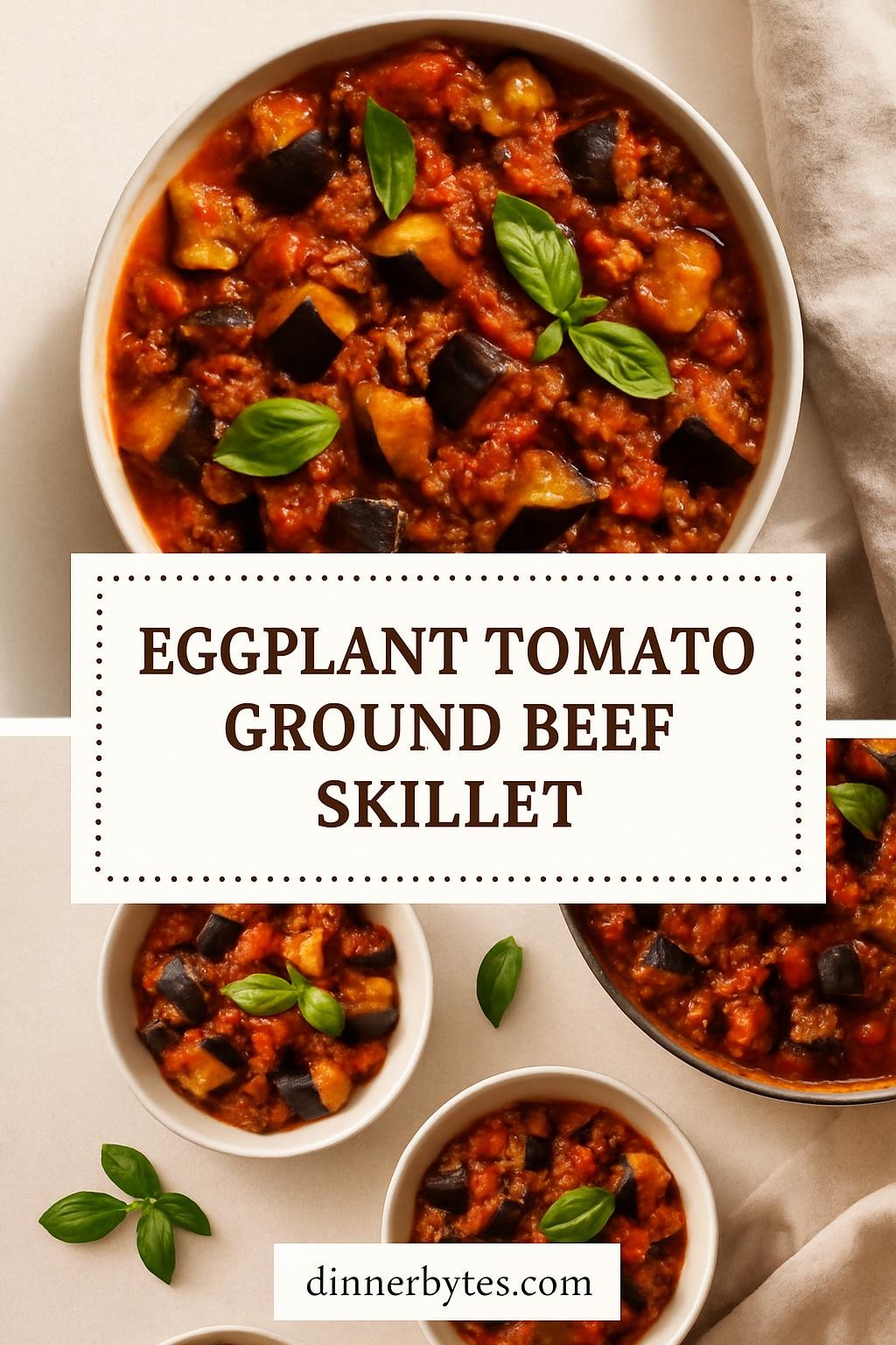 Eggplant Tomato Ground Beef Skillet
