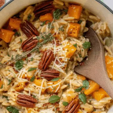 easy Butternut Squash Orzo