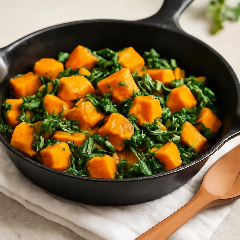 Butternut Squash Spinach Skillet