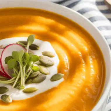 easy Butternut Squash and Sweet Potato Soup