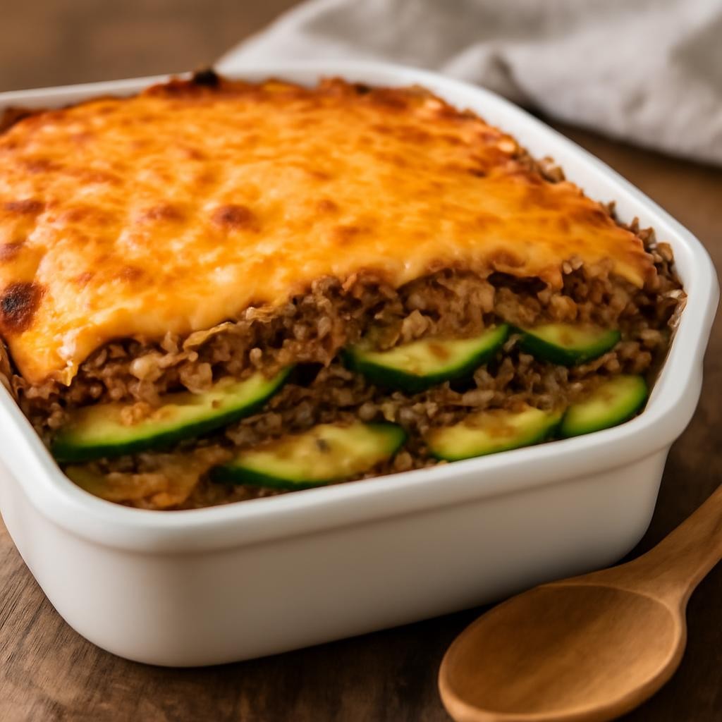 Cheesy Keto Ground Beef Casserole