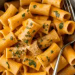 easy Creamy Tomato Rigatoni Pasta
