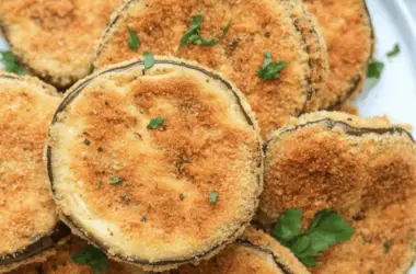 easy Garlic Parmesan Baked Eggplant