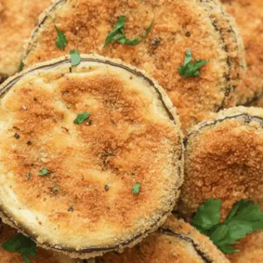 easy Garlic Parmesan Baked Eggplant