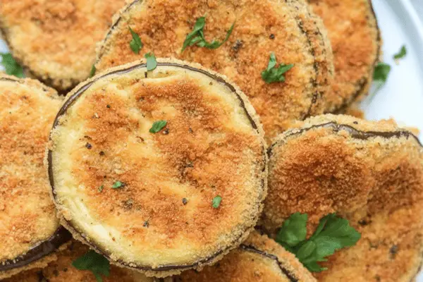 easy Garlic Parmesan Baked Eggplant