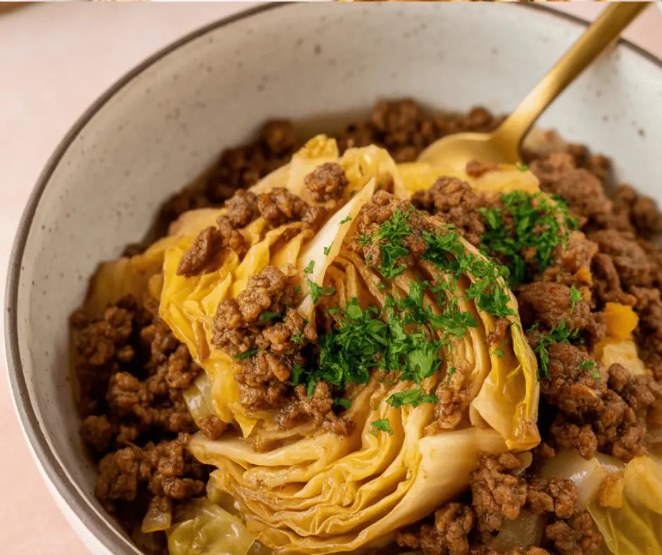easy Ground Beef and Cabbage