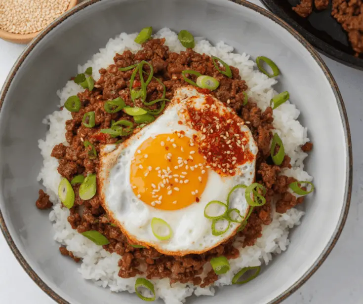 easy Ground Beef and Eggs