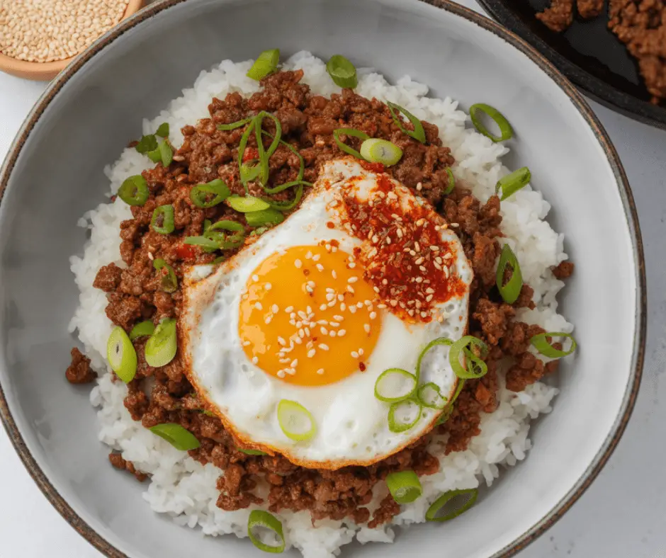 easy Ground Beef and Eggs