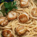 easy Lemon Garlic Scallop Pasta