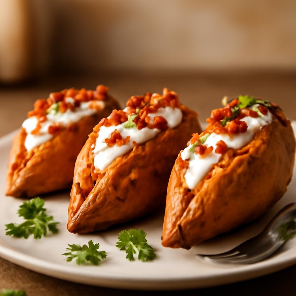 Loaded Baked Sweet Potatoes