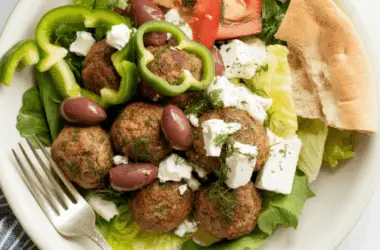 easy Mediterranean Meatballs with Tzatziki