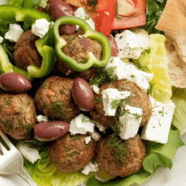 easy Mediterranean Meatballs with Tzatziki