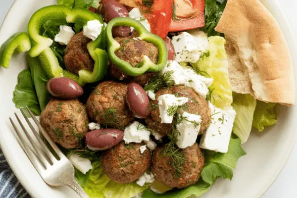easy Mediterranean Meatballs with Tzatziki