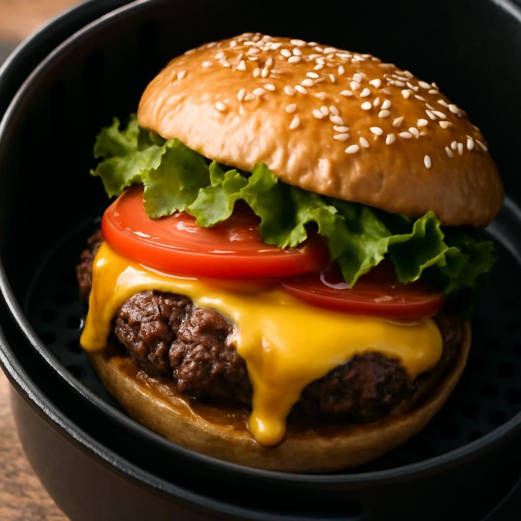 Air Fryer Hamburgers