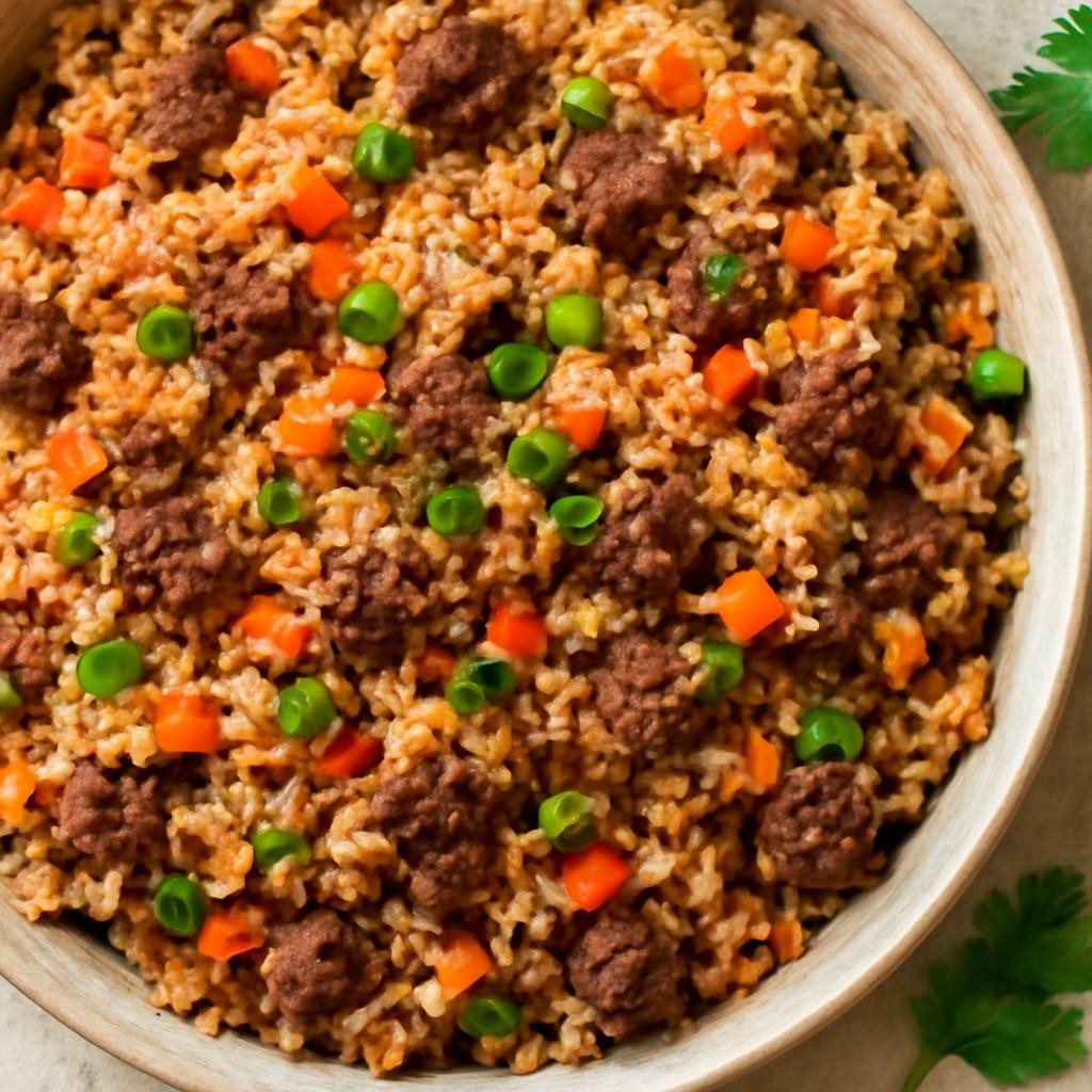 Dirty Rice with Ground Beef recipe