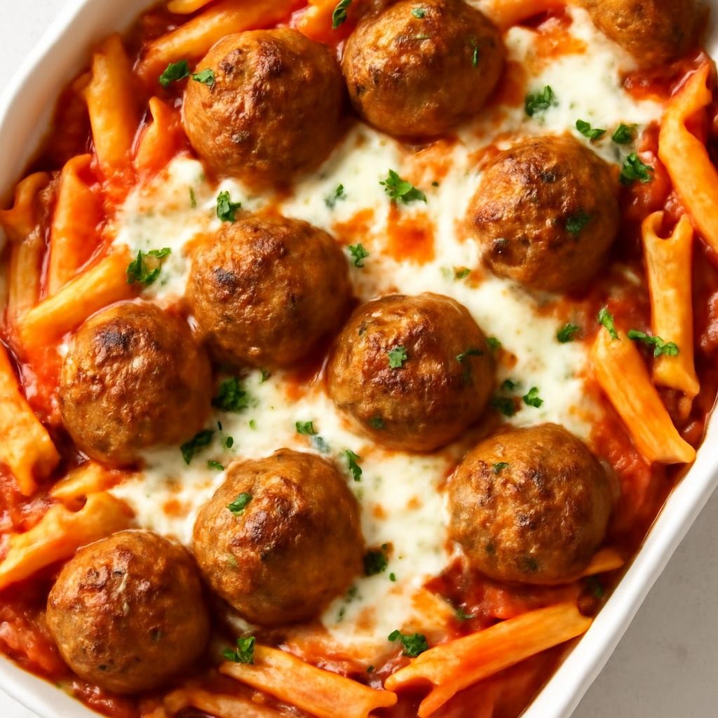 Meatball Pasta Bake