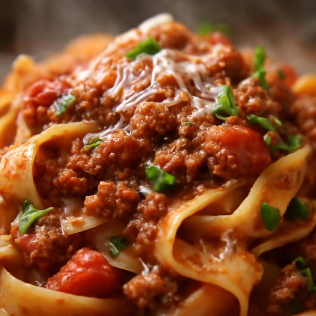 pasta with ground meat recipe
