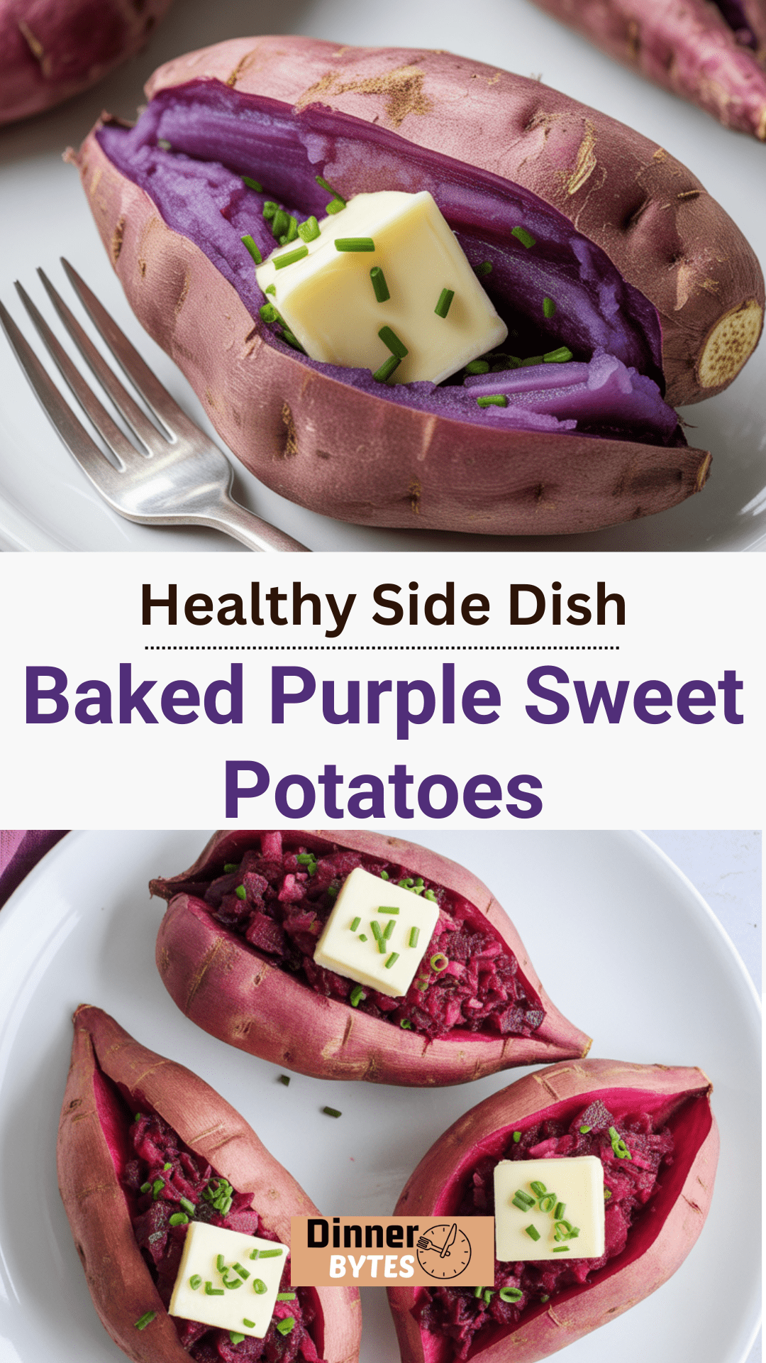 Baked Purple Sweet Potatoes