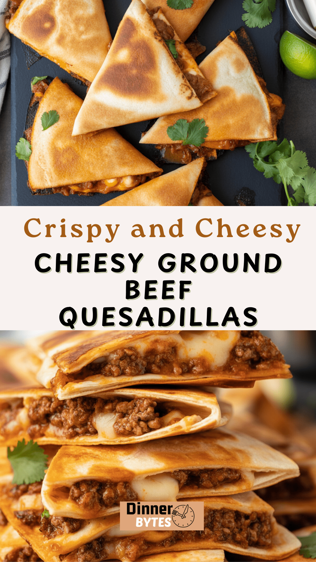 Cheesy Ground Beef Quesadillas