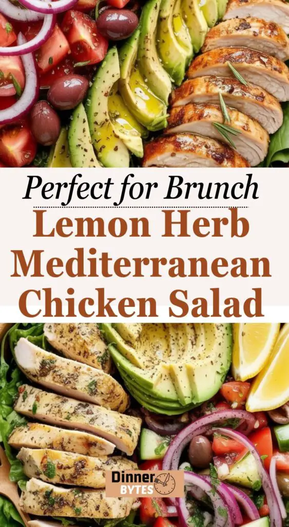 Lemon Herb Mediterranean Chicken Salad