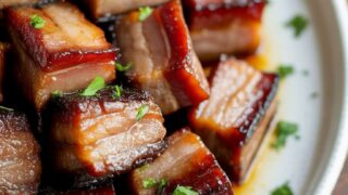 Air Fryer Pork Belly Bites