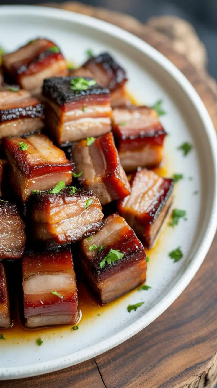 Air Fryer Pork Belly Bites