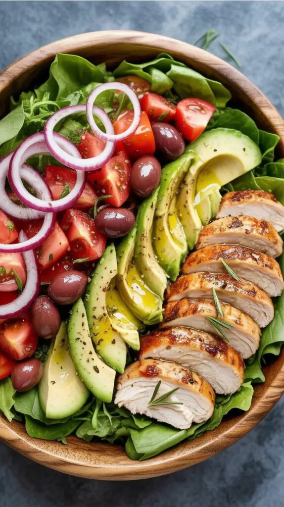 Lemon Herb Mediterranean Chicken Salad