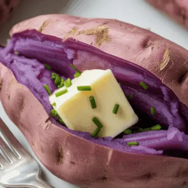 easy Baked Purple Sweet Potatoes