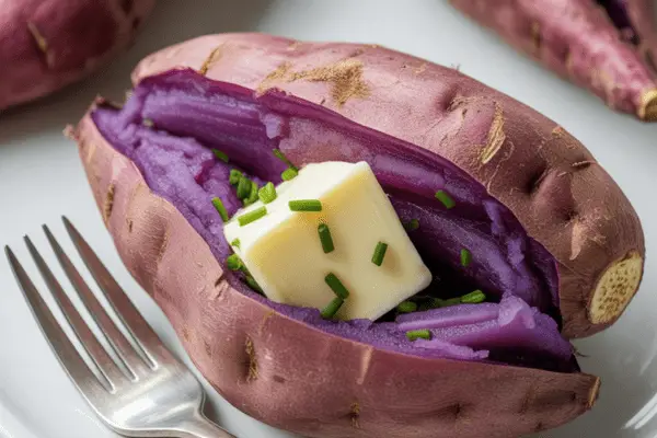 easy Baked Purple Sweet Potatoes