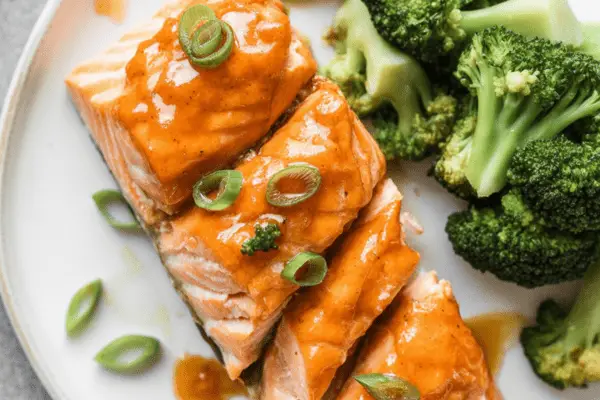 easy Bourbon Glazed Salmon