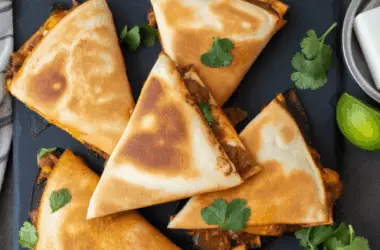 easy Cheesy Ground Beef Quesadillas