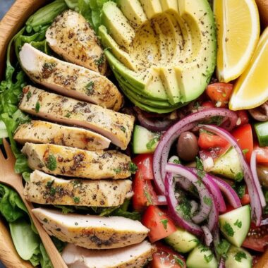 Lemon Herb Mediterranean Chicken Salad