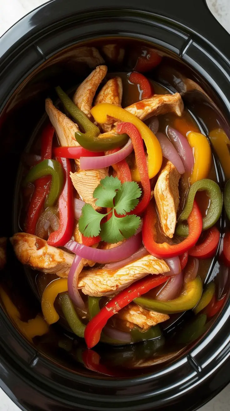 Slow Cooker Chicken Fajitas