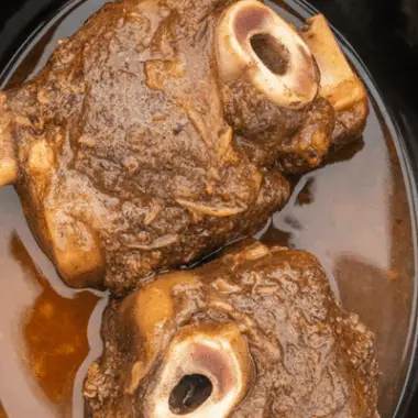 easy Slow Cooker Garlic Herb Beef Shanks