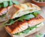 Grilled Salmon Sandwich with Dill Sauce