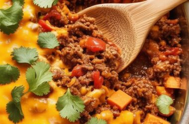 Ground Beef and Sweet Potato Skillet easy