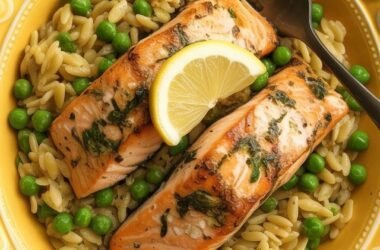 One-pan Lemon Orzo and Salmon easy