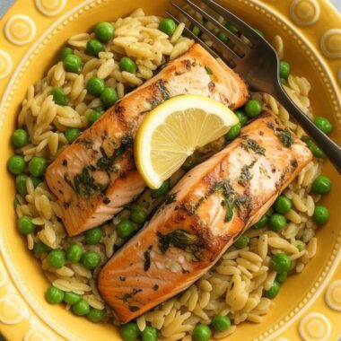 One-pan Lemon Orzo and Salmon easy