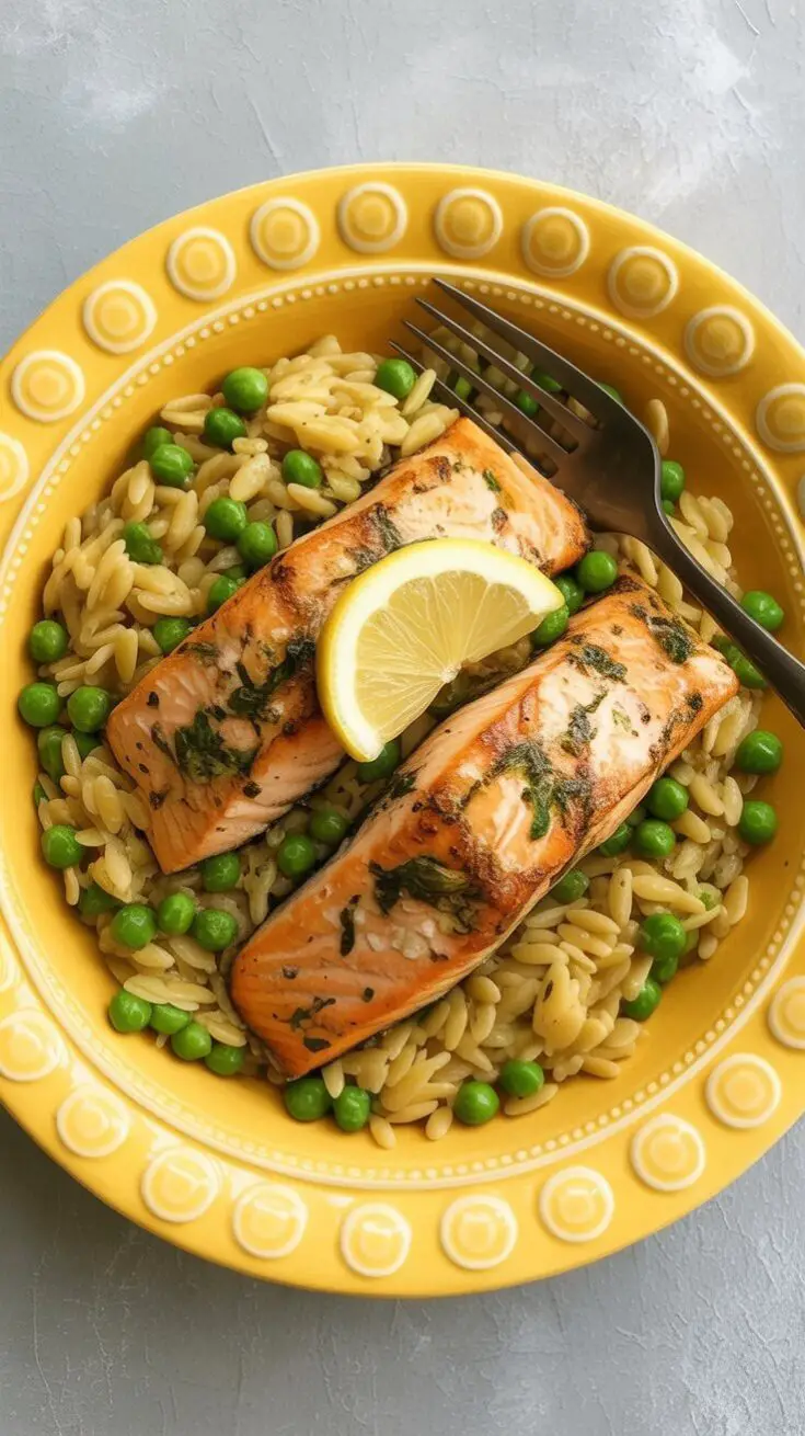 One-pan Lemon Orzo and Salmon easy