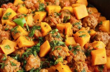 Sausage Butternut Squash Skillet easy